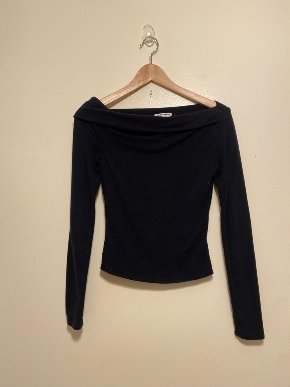 Reformation Black Knit Top . Size XS